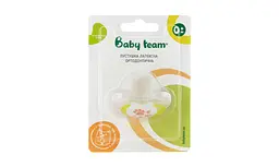 Пустушка латексна ортодонтична Baby Team жовтий (3200) - мініатюра 4
