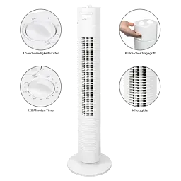 Вентилятор Clatronic TVL 3770 white (баштовий) - мініатюра 2