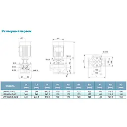Насос циркуляційний вертикальний Leo 3.0 LPP40-17.5-1.1/2 380В 1.1кВт Hmax 21м Qmax 350л/хв (7714133) - мініатюра 2