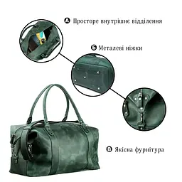 Сумка дорожня SHVIGEL 11128 зелена - мініатюра 4
