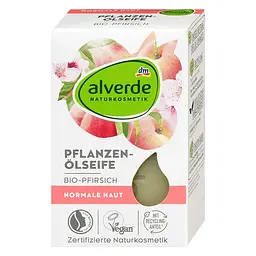 Тверде мило Alverde Naturkosmetik з рослинною олією та персиком 100 г