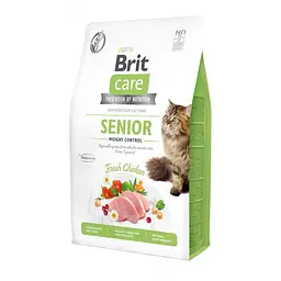 Сухий корм Brit Care Cat GF Senior Weight Control для літніх котів із надмірною вагою, курка 2 кг (арт.171314)