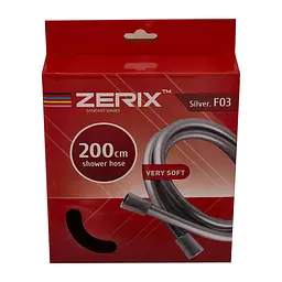 Шланг для душу Zerix Silver.F03 200 см ZX5686, Хром - мініатюра 2