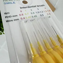 Міжзубні йоржики Healthy Smile ISO 1, PHD 0.7 мм, жовті, 5 шт, для щоденного використання та брекетів - мініатюра 2