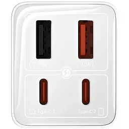 Зарядний пристрій Baseus GaN6 Pro Fast Charger 2Type-C+2USB 65 W 4 порти (P10162701213-00) - мініатюра 3