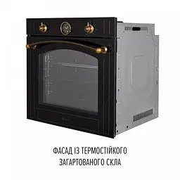 Духова шафа електрична Perfelli Vintage 6A8N Nero - мініатюра 5