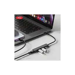 Концентратор XO USB-C 4-in-1 порти XO HUB014B.black (HUB014B.black) - мініатюра 5