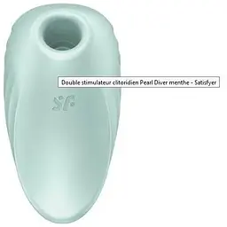 Вакуумний кліторальний стимулятор із вібрацією Satisfyer Pearl Diver М'ятний - мініатюра 3