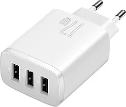 Зарядний пристрій Baseus Compact Charger 3U 17W EU white (CCXJ020102) - мініатюра 3