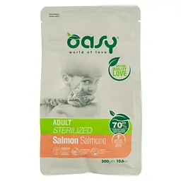 Сухий корм для котів Oasy Lifestage Sterilized лосось 300 г - мініатюра 2