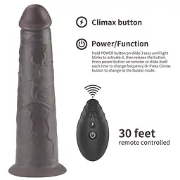 Вібратор Lovetoy Dual-Layered Silicone Nature Cock 8.0'' 20.5 см (чорний) - мініатюра 16