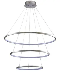 Підвісний світильник, люстра Goldlux 330048 Lea 3 Led 3x60W 4000K 8000Lm IP20 Срібло - мініатюра 2