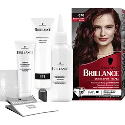 Інтенсивна крем-фарба для волосся Brillance, відтінок 876, Вишуканий Рубін, 160 мл - мініатюра 4