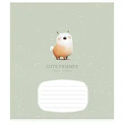 Зошит учнівський "Cute friends" 012-3292K-2 в клітинку, 12 аркушів