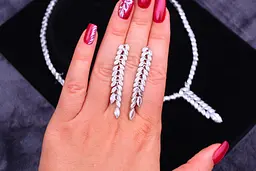 Комплект Кольє і сережки Xuping Jewelry Дебора сріблястий - мініатюра 5