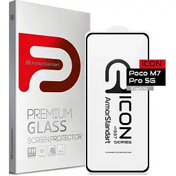 Скло захисне Armorstandart Icon Xiaomi Poco M7 Pro 5G Black (ARM83139)