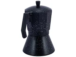 Кавоварка гейзерна Kamille з алюмінію з індукційним дном 450 мл чорний мармур (KM-2513MR) - мініатюра 3