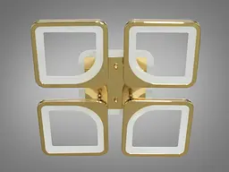 Стельова люстра Romin з диммером та LED підсвічуванням колір золото 80W - мініатюра 3
