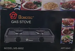 Газова плита таганок настольна Domotec MS-6602 2 конфорки Серий - мініатюра 2