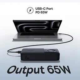 Зовнішній акумулятор Baseus 65W 20000 mAh Free2pull Retractable For Macbook Laptop - мініатюра 5