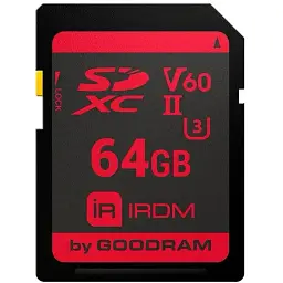 Карта пам'яті Goodram SD 64Gb IRDM SDXC V60 UHS-II U3 Retail (IR-S6B0-0640R11)