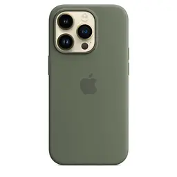 Силіконовий чохол CasePro Silicone Case з MagSafe Olive для iPhone 14 Pro - мініатюра 2