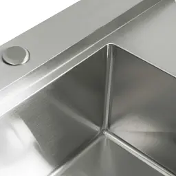 Кухонна мийка Platinum Handmade L з нержавіючої сталі 3 мм прямокутна 58x48x22 см (000032276) - мініатюра 4