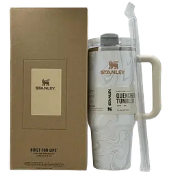 Термокухоль Stanley Quencher H2.0 Tumbler з неіржавкої сталі Cream Marble 0,88 л KT7002009