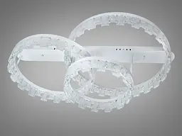 Стельова декоративна LED-люстра Diasha MX78205/500+400+300WH, потрійні акрилові кільця, 103W - мініатюра 4