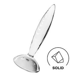 Анальна пробка Satisfyer Sparkling Crystal 19 см (прозора) - мініатюра 4