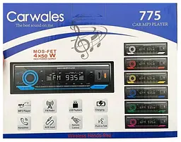 Автомагнітола 1Din Carwales JSD-775 Bluetooth автомобільна магнітола з підсвічуванням RGB Чорний - мініатюра 4