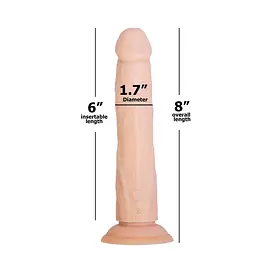 Фалоімітатор Addiction 8″ Rotating Thrusting Dong Vanilla з ротацією та пульсацією Naked - мініатюра 5