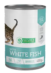 Вологий корм для дорослих котів з білою рибою Nature's Protection with White Fish, 400г