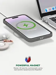 Силиконовый чехол с MagSafe для Apple iPhone 15, ICON2 MagCase, серый, противоударный, панель с мягкой подкладкой, защита всего корпуса, поддержка беспроводной зарядки, совместим с защитными стеклами и пленками, ArmorStandart (ARM72730) - мініатюра 9