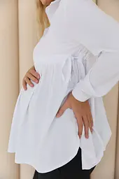 Блузка для вагітних та годуючих з шнурівкою Venice Lullababe розмір L (46) Білий - мініатюра 9