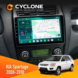 Штатна магнітола KIA Sportage 2008-2010 Climate Cyclone C9-013 4x64 DSP 4G Cyclone (НФ-00007314)