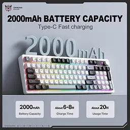 Клавіатура Onikuma бездротова ігрова з RGB підсвіткою MT-92 геймерська мембранна Bluetooth для ігор та ПК - мініатюра 7