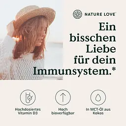 Вітамін D3 NATURE LOVE 1000 (50 мл рідини), лабораторно-протестована формула 5000 МО на краплю, в олії МСТ з кокосу, вітамін D, в - мініатюра 3