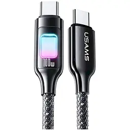 Кабель Usams TC Series USB-C to USB-C 100W, 1,2 м SJ750USB01 Tarnish (6958444992914)