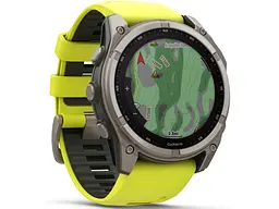 Спортивний годинник Garmin Fenix 8 51mm Solar Sapphire Titanium w. Amp Yellow/Graphite Silicone Band (010-02907-20/21) - мініатюра 4