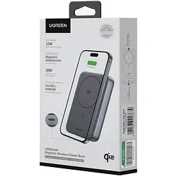 УМБ Ugreen Magnetic Wireless 10000mAh 30W QI2 USB-C In/Out (PB761) Black - мініатюра 5