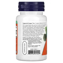 Цинк піколінат NOW Zinc Picolinate 50 mg, 60 вегакапсул для підтримки імунітету - мініатюра 3