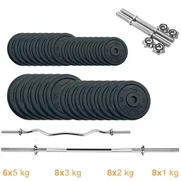 Набір штанг + гантелі металеві Newt Home Gym Set-HW NE-M-HW-SET-89 94 кг - мініатюра 2