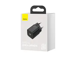 Мережевий зарядний пристрій BASEUS Super Si Quick Charger 1C 25 W Black (CCSP020101) - мініатюра 7