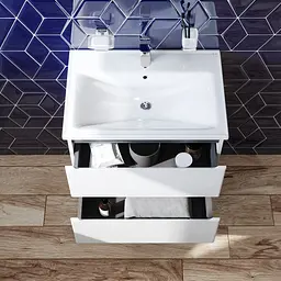 Тумба підвісна AM.PM X - Joy 65 см з умивальником M85-FHX0652-WC0652WG38 - мініатюра 3