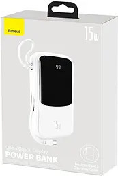 Зовнішній акумулятор Baseus Qpow 20000 mAh із вбудованим кабелем Type-C PPQD-G02 білий - мініатюра 5