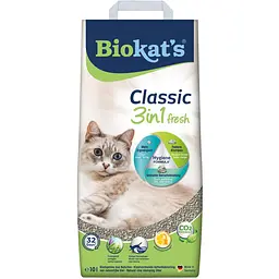 Наповнювач бентонітовий Biokat's Classic Fresh 3 в 1, 10 л (G-613314/614212)