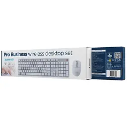 Клавіатура Gembird Silent Key Pro Business Wireless White (KBS-WMS-01-W-CYRL) - мініатюра 4