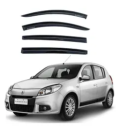 Дефлектори вікон вітровики Renault Sandero 2007-2012 Скотч 3M Voron Glass