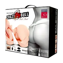 Мастурбатор Crazy Bull Exact Full Size Vagina And Anal з вібрацією - мініатюра 13